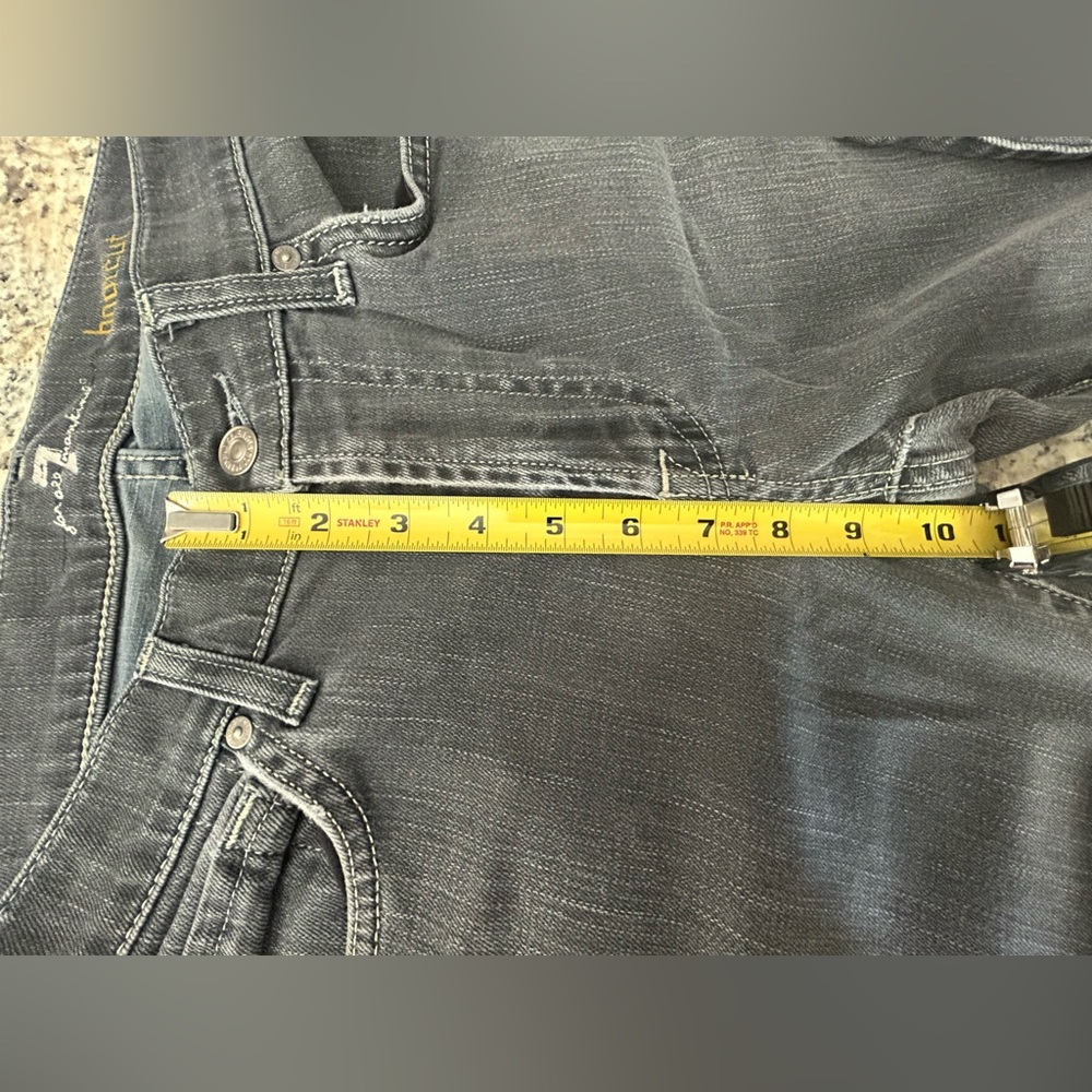 7 For All Mankind Blue Bootcut Mid Rise Boho Westerncore Denim Jeans Size 30 - Picture 11 of 13